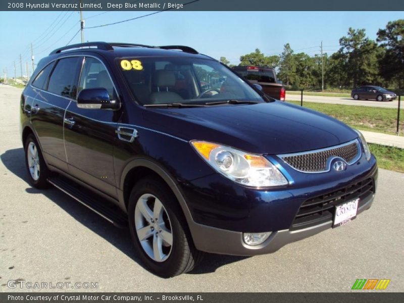 Deep Blue Metallic / Beige 2008 Hyundai Veracruz Limited