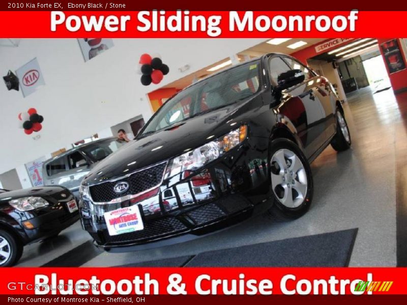 Ebony Black / Stone 2010 Kia Forte EX