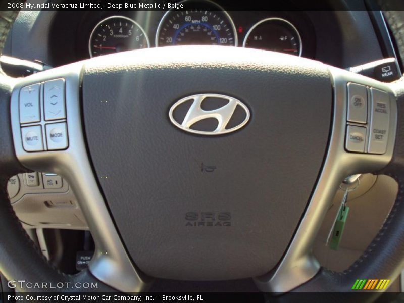 Deep Blue Metallic / Beige 2008 Hyundai Veracruz Limited