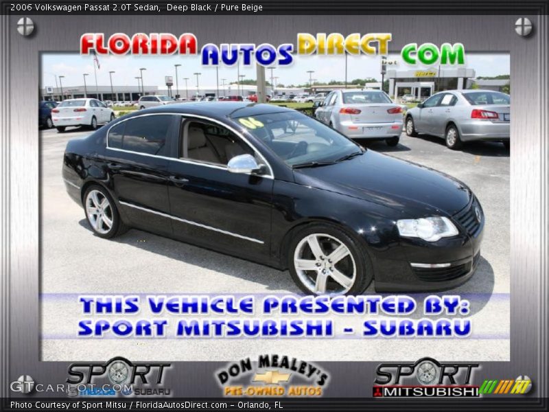 Deep Black / Pure Beige 2006 Volkswagen Passat 2.0T Sedan