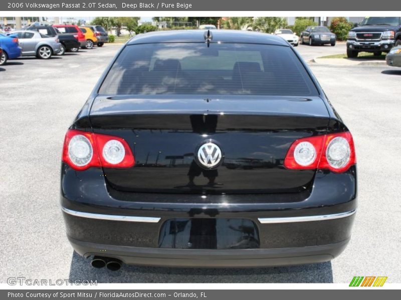 Deep Black / Pure Beige 2006 Volkswagen Passat 2.0T Sedan