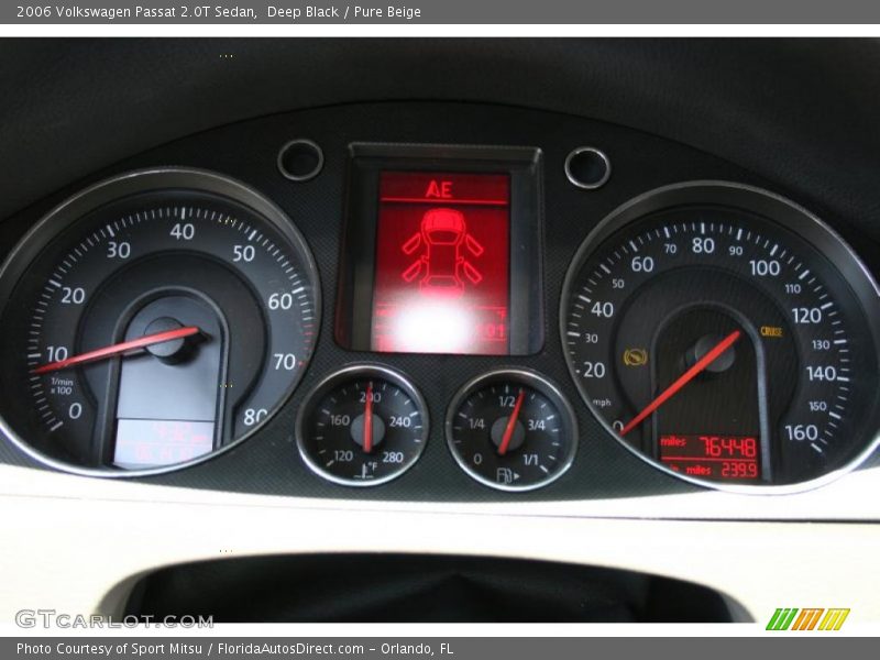 Deep Black / Pure Beige 2006 Volkswagen Passat 2.0T Sedan