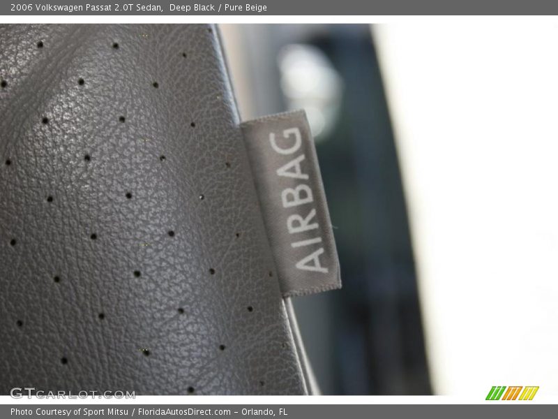 Deep Black / Pure Beige 2006 Volkswagen Passat 2.0T Sedan