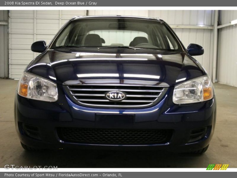 Deep Ocean Blue / Gray 2008 Kia Spectra EX Sedan