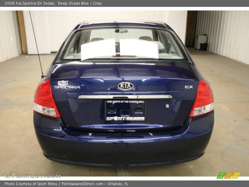 Deep Ocean Blue / Gray 2008 Kia Spectra EX Sedan
