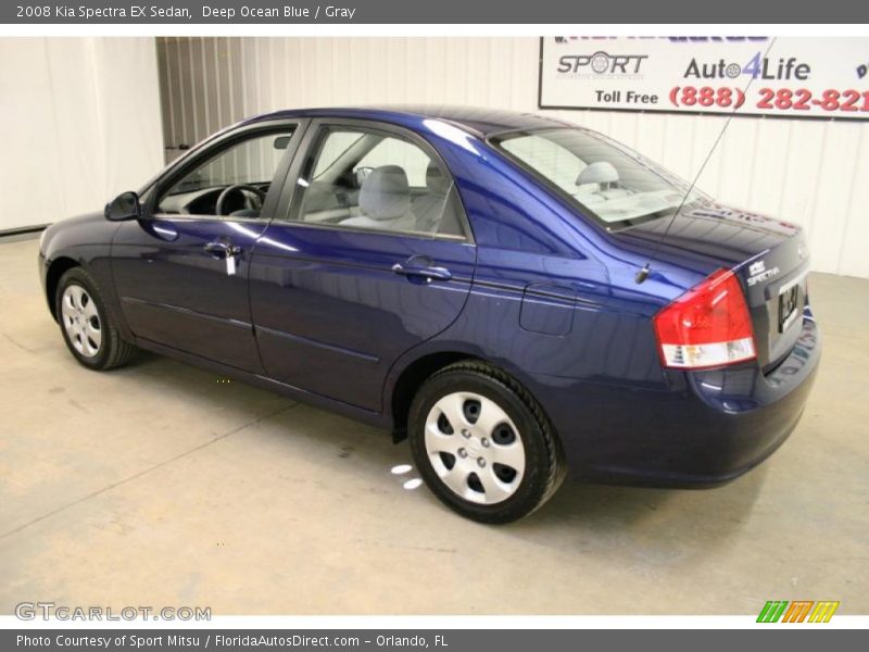 Deep Ocean Blue / Gray 2008 Kia Spectra EX Sedan