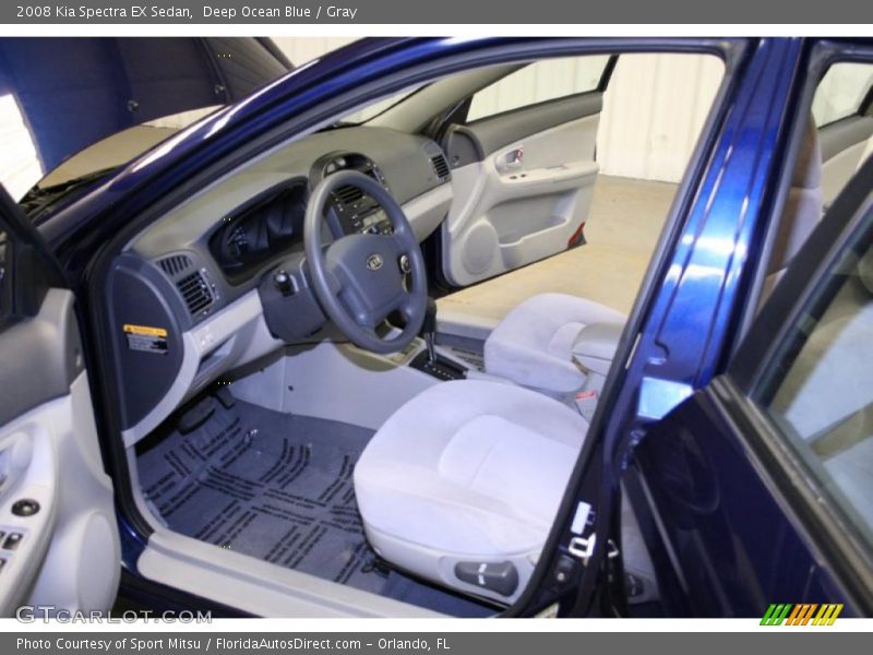 Deep Ocean Blue / Gray 2008 Kia Spectra EX Sedan