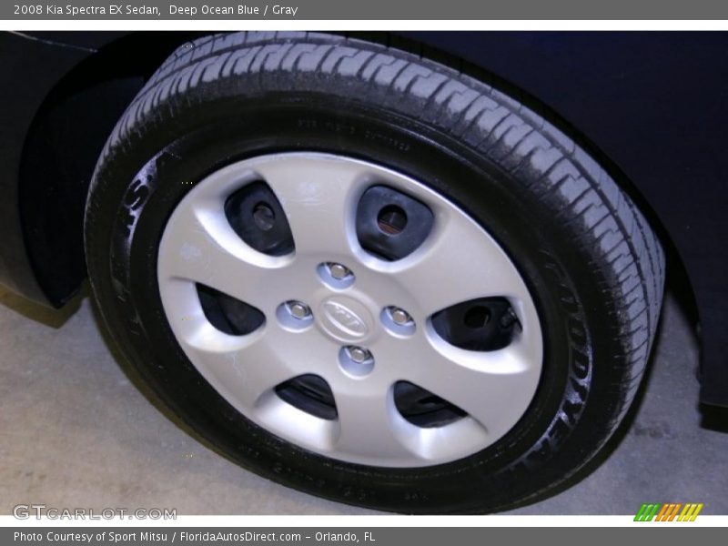 Deep Ocean Blue / Gray 2008 Kia Spectra EX Sedan