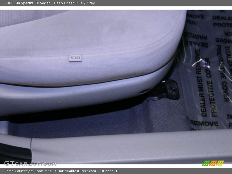 Deep Ocean Blue / Gray 2008 Kia Spectra EX Sedan