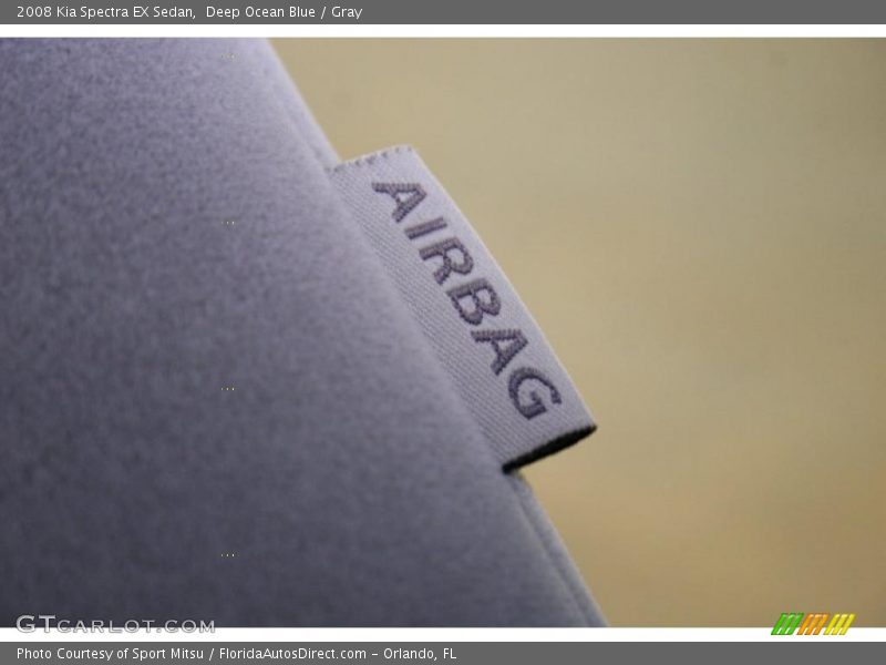 Deep Ocean Blue / Gray 2008 Kia Spectra EX Sedan