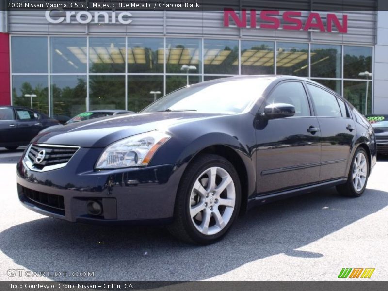 Majestic Blue Metallic / Charcoal Black 2008 Nissan Maxima 3.5 SE