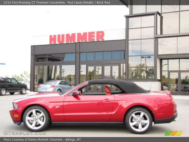 Red Candy Metallic / Brick Red 2010 Ford Mustang GT Premium Convertible