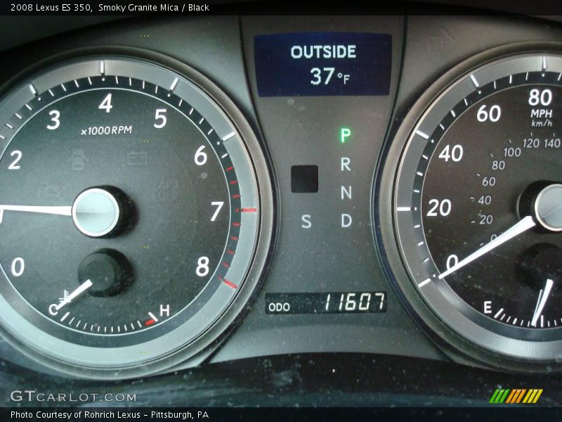 Smoky Granite Mica / Black 2008 Lexus ES 350
