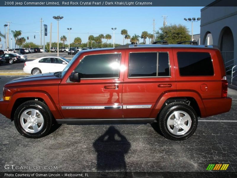 Red Rock Crystal Pearl / Dark Khaki/Light Graystone 2008 Jeep Commander Limited