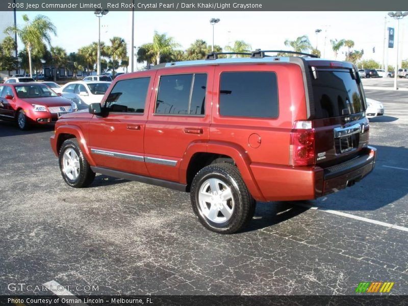 Red Rock Crystal Pearl / Dark Khaki/Light Graystone 2008 Jeep Commander Limited
