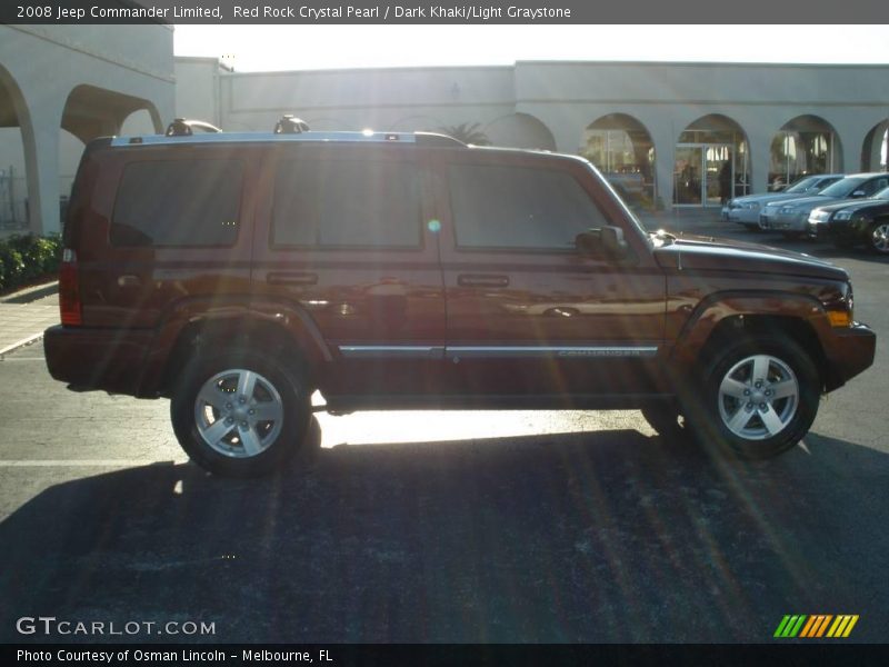 Red Rock Crystal Pearl / Dark Khaki/Light Graystone 2008 Jeep Commander Limited