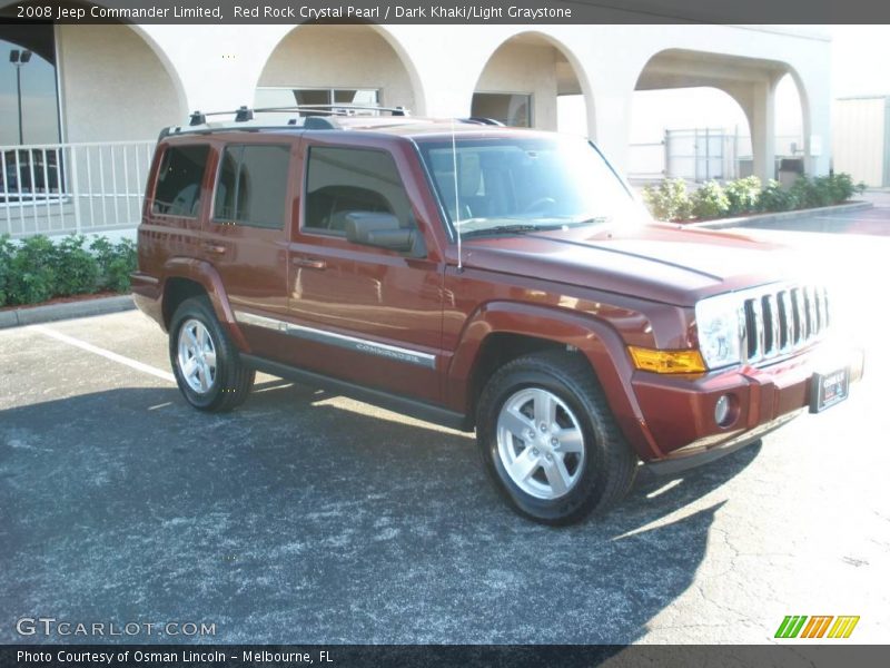 Red Rock Crystal Pearl / Dark Khaki/Light Graystone 2008 Jeep Commander Limited