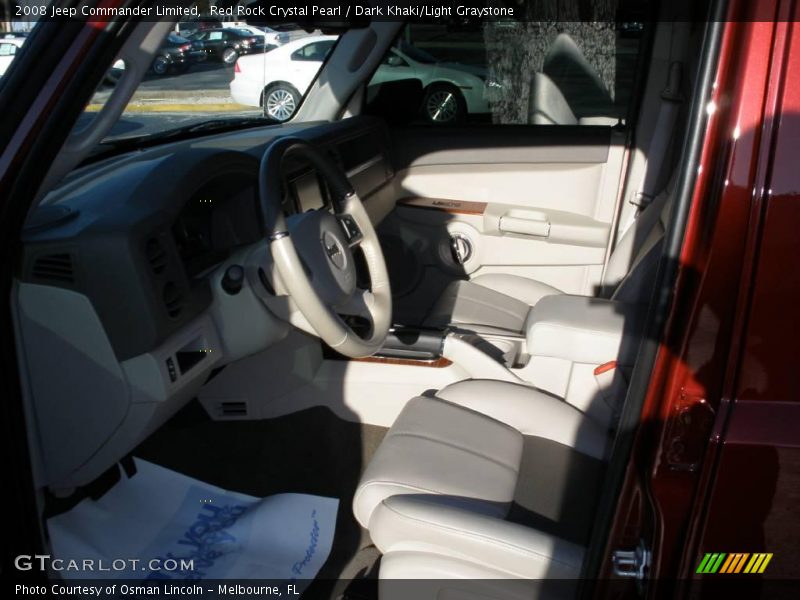 Red Rock Crystal Pearl / Dark Khaki/Light Graystone 2008 Jeep Commander Limited