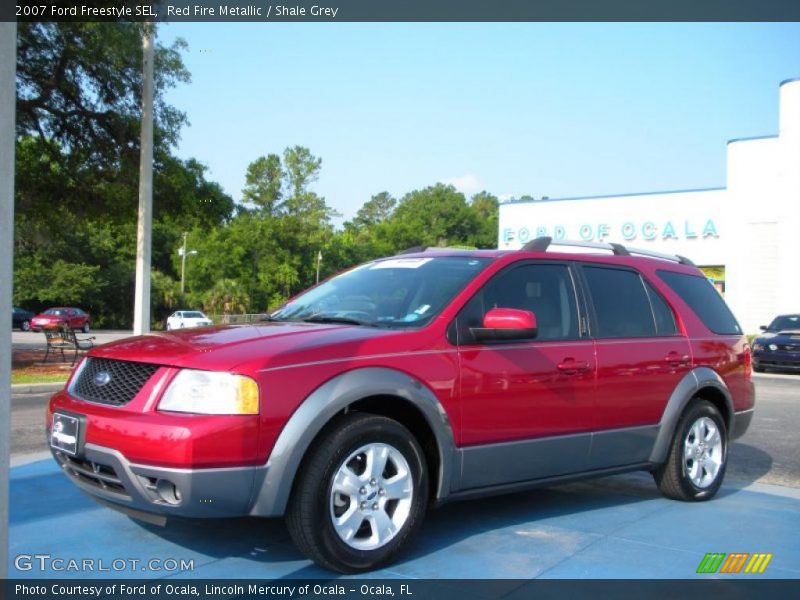 Red Fire Metallic / Shale Grey 2007 Ford Freestyle SEL