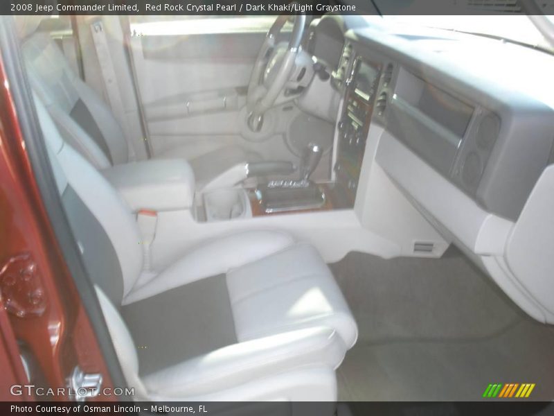 Red Rock Crystal Pearl / Dark Khaki/Light Graystone 2008 Jeep Commander Limited