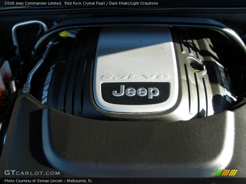 Red Rock Crystal Pearl / Dark Khaki/Light Graystone 2008 Jeep Commander Limited