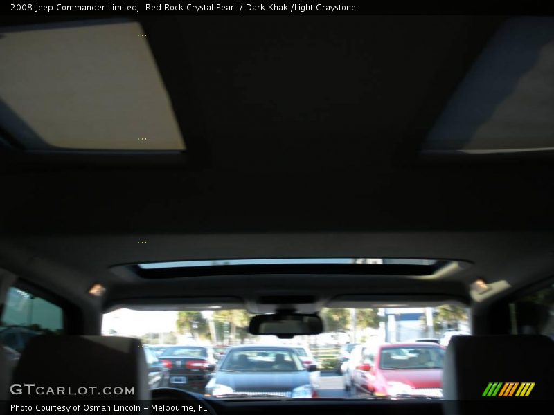 Red Rock Crystal Pearl / Dark Khaki/Light Graystone 2008 Jeep Commander Limited