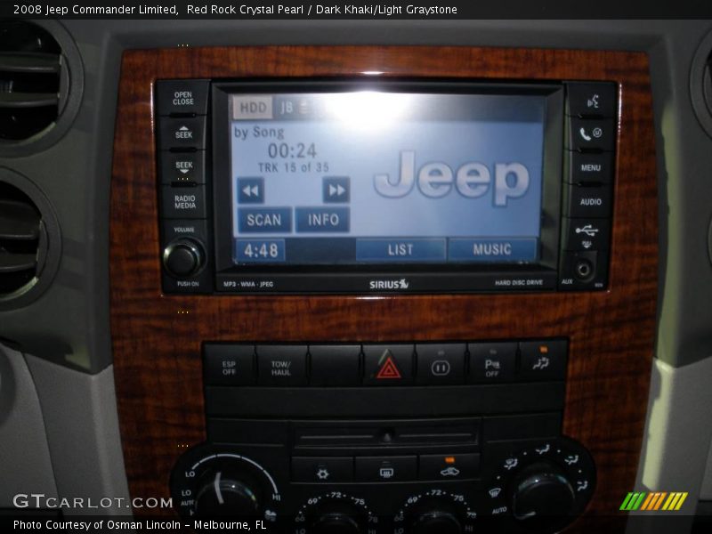 Red Rock Crystal Pearl / Dark Khaki/Light Graystone 2008 Jeep Commander Limited