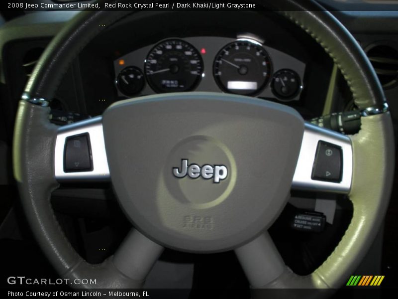 Red Rock Crystal Pearl / Dark Khaki/Light Graystone 2008 Jeep Commander Limited