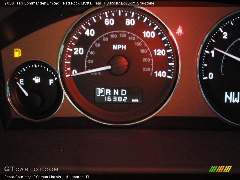 Red Rock Crystal Pearl / Dark Khaki/Light Graystone 2008 Jeep Commander Limited