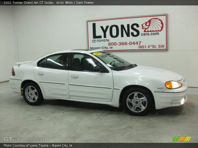 Arctic White / Dark Pewter 2002 Pontiac Grand Am GT Sedan