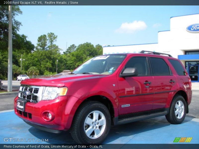 Redfire Metallic / Stone 2008 Ford Escape XLT V6