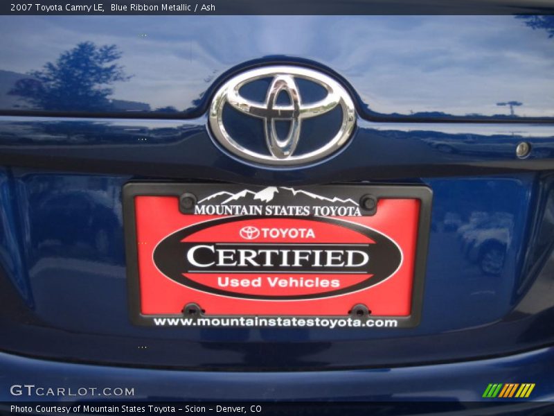 Blue Ribbon Metallic / Ash 2007 Toyota Camry LE