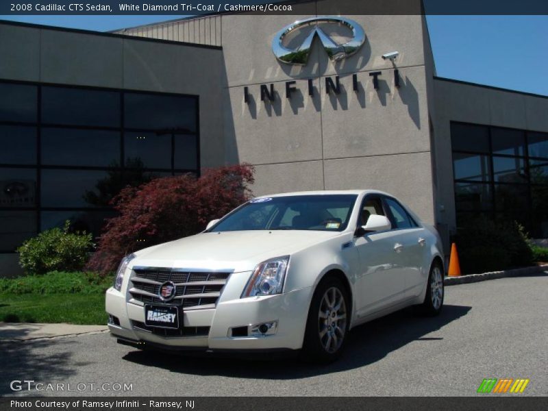 White Diamond Tri-Coat / Cashmere/Cocoa 2008 Cadillac CTS Sedan