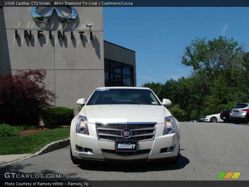 White Diamond Tri-Coat / Cashmere/Cocoa 2008 Cadillac CTS Sedan