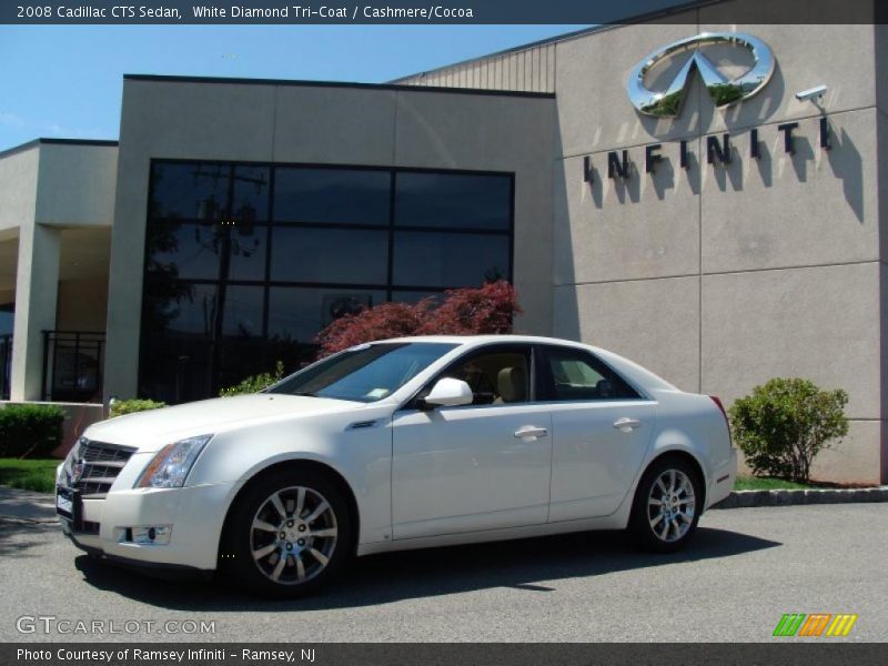 White Diamond Tri-Coat / Cashmere/Cocoa 2008 Cadillac CTS Sedan