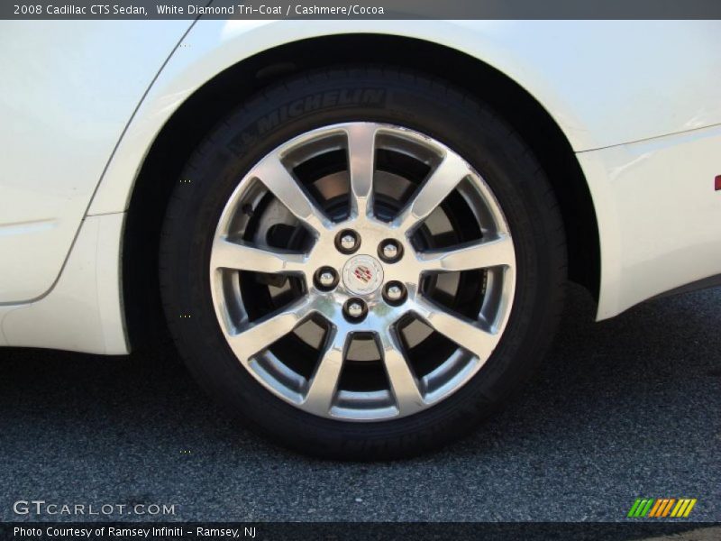 White Diamond Tri-Coat / Cashmere/Cocoa 2008 Cadillac CTS Sedan