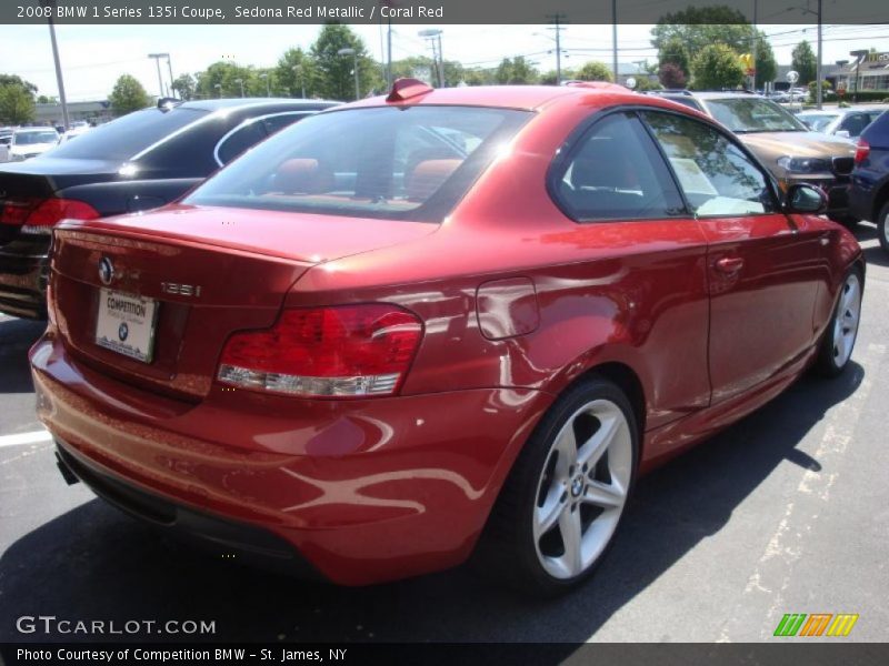 Sedona Red Metallic / Coral Red 2008 BMW 1 Series 135i Coupe