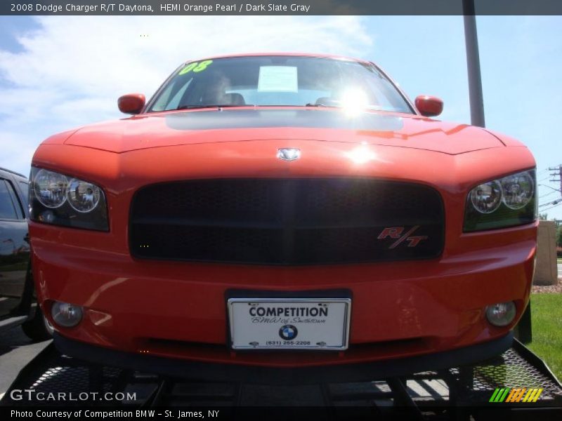 HEMI Orange Pearl / Dark Slate Gray 2008 Dodge Charger R/T Daytona