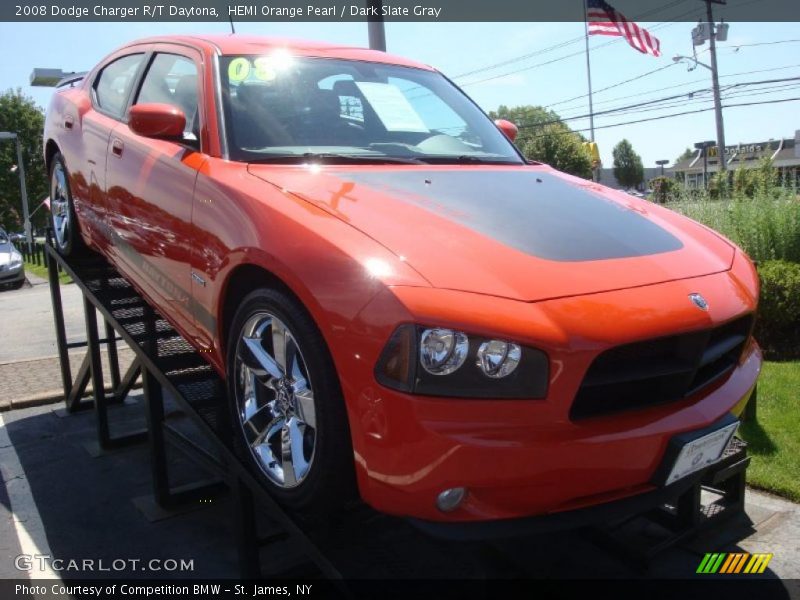 HEMI Orange Pearl / Dark Slate Gray 2008 Dodge Charger R/T Daytona