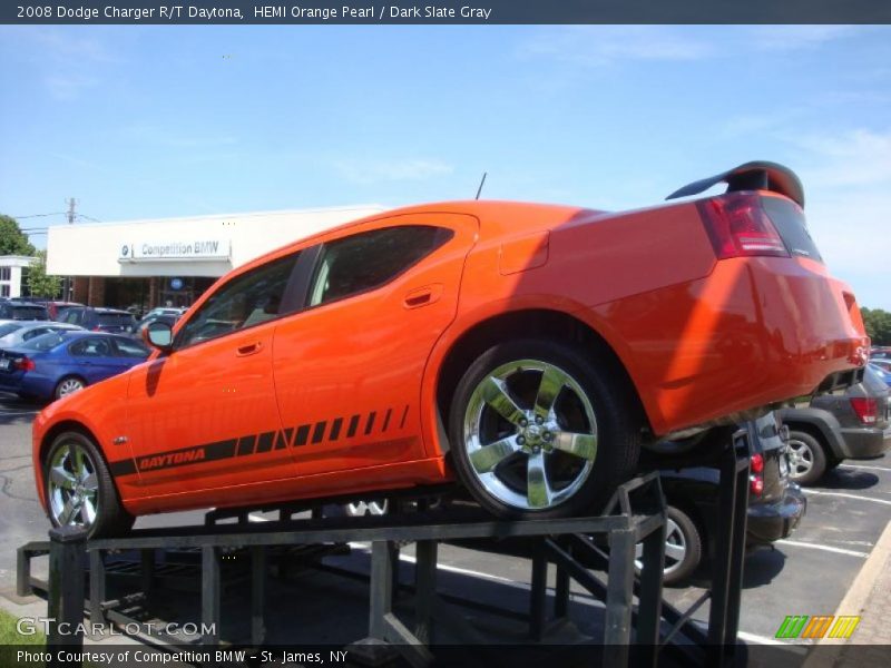 HEMI Orange Pearl / Dark Slate Gray 2008 Dodge Charger R/T Daytona