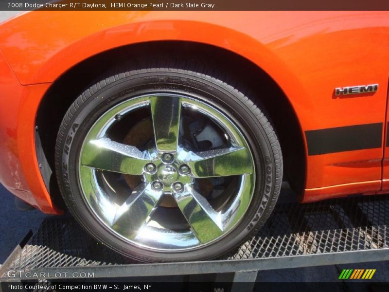 HEMI Orange Pearl / Dark Slate Gray 2008 Dodge Charger R/T Daytona
