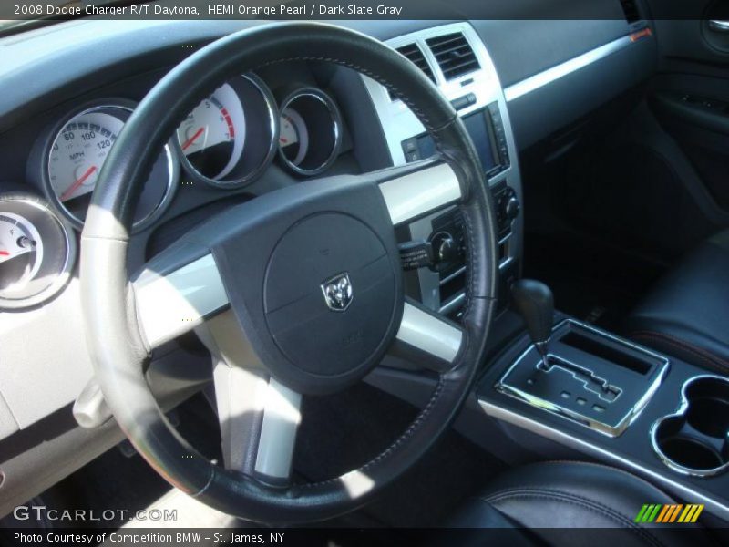 HEMI Orange Pearl / Dark Slate Gray 2008 Dodge Charger R/T Daytona
