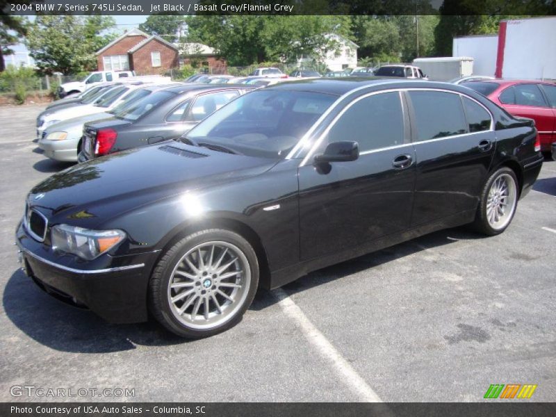 Jet Black / Basalt Grey/Flannel Grey 2004 BMW 7 Series 745Li Sedan
