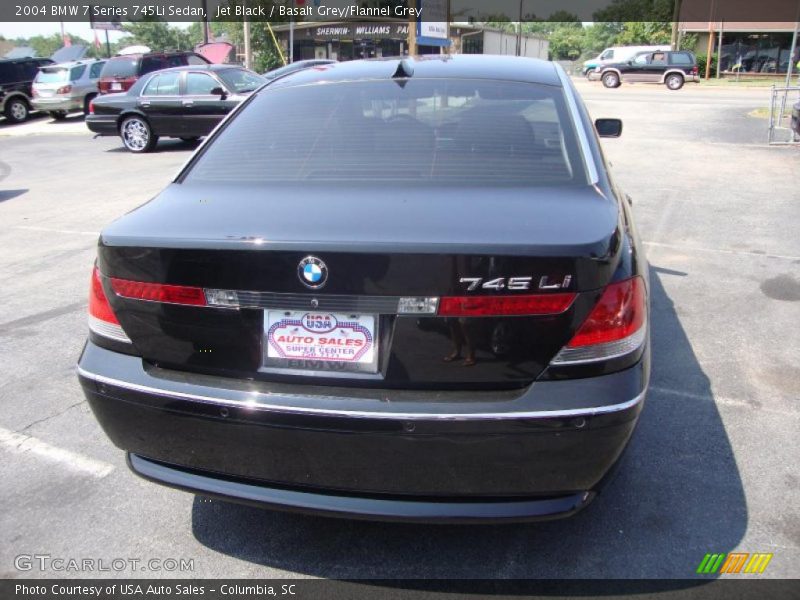 Jet Black / Basalt Grey/Flannel Grey 2004 BMW 7 Series 745Li Sedan