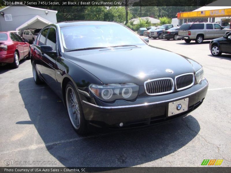 Jet Black / Basalt Grey/Flannel Grey 2004 BMW 7 Series 745Li Sedan