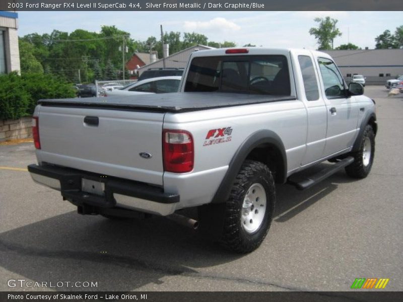 Silver Frost Metallic / Dark Graphite/Blue 2003 Ford Ranger FX4 Level II SuperCab 4x4