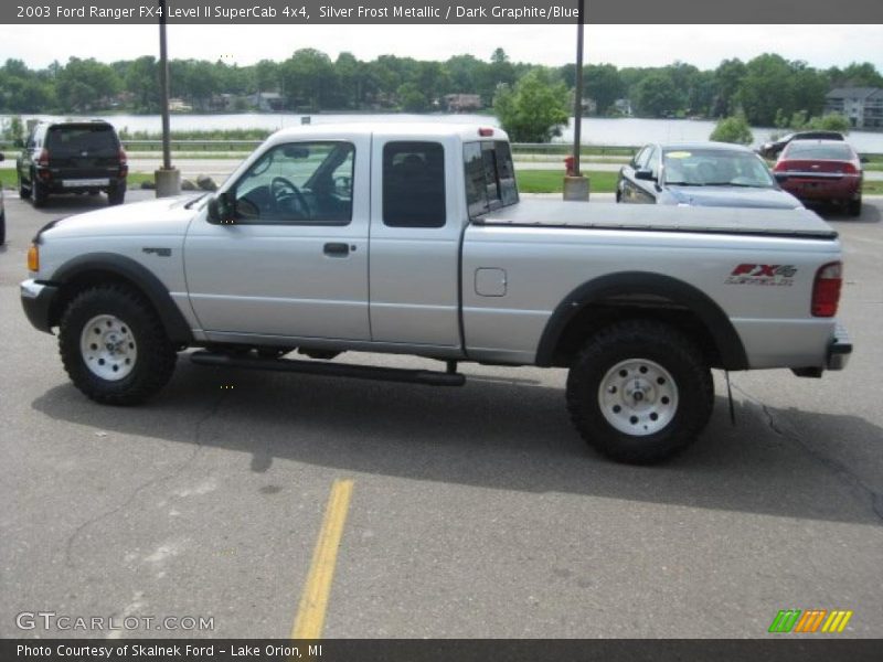 Silver Frost Metallic / Dark Graphite/Blue 2003 Ford Ranger FX4 Level II SuperCab 4x4