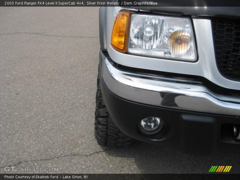 Silver Frost Metallic / Dark Graphite/Blue 2003 Ford Ranger FX4 Level II SuperCab 4x4