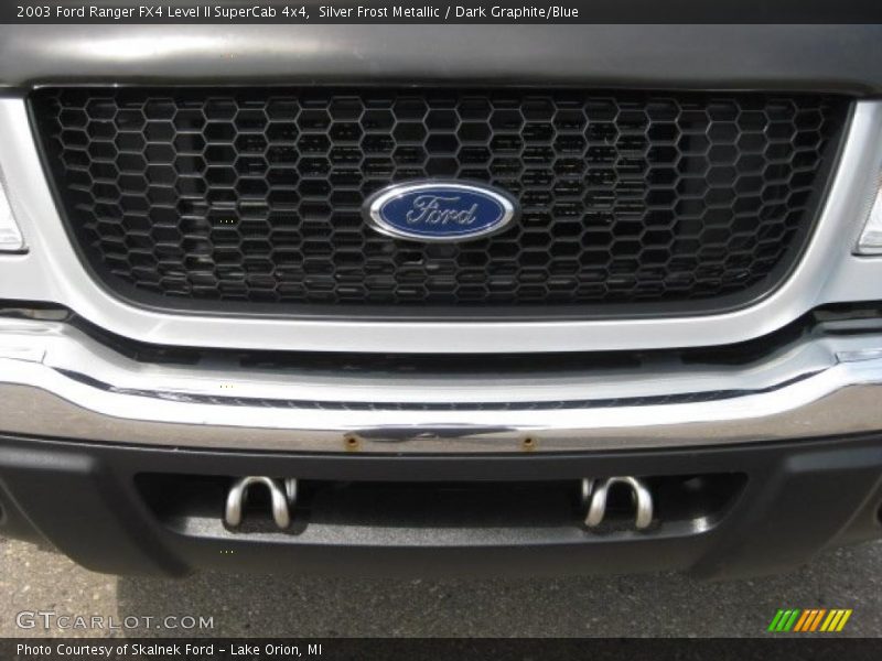 Silver Frost Metallic / Dark Graphite/Blue 2003 Ford Ranger FX4 Level II SuperCab 4x4