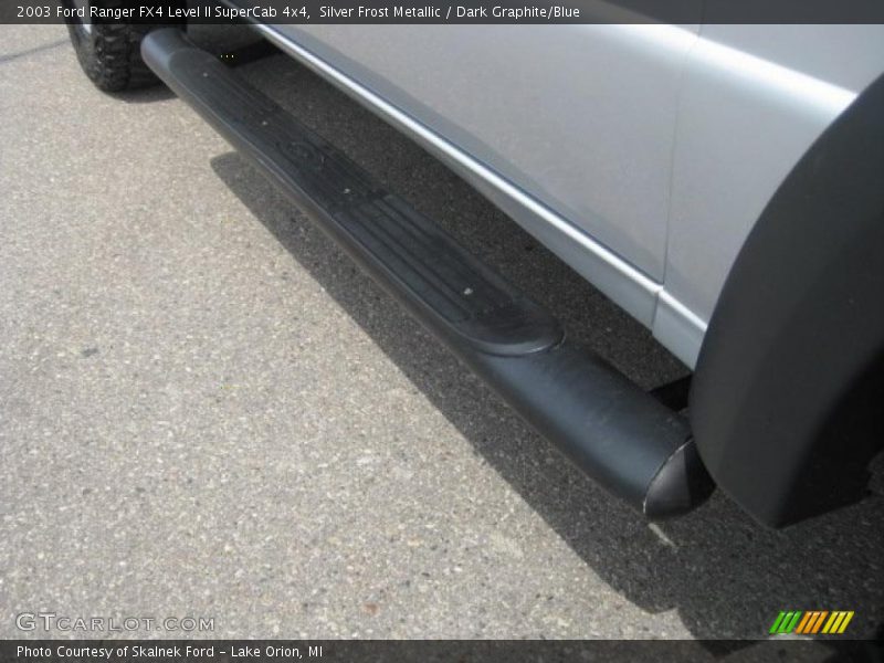 Silver Frost Metallic / Dark Graphite/Blue 2003 Ford Ranger FX4 Level II SuperCab 4x4